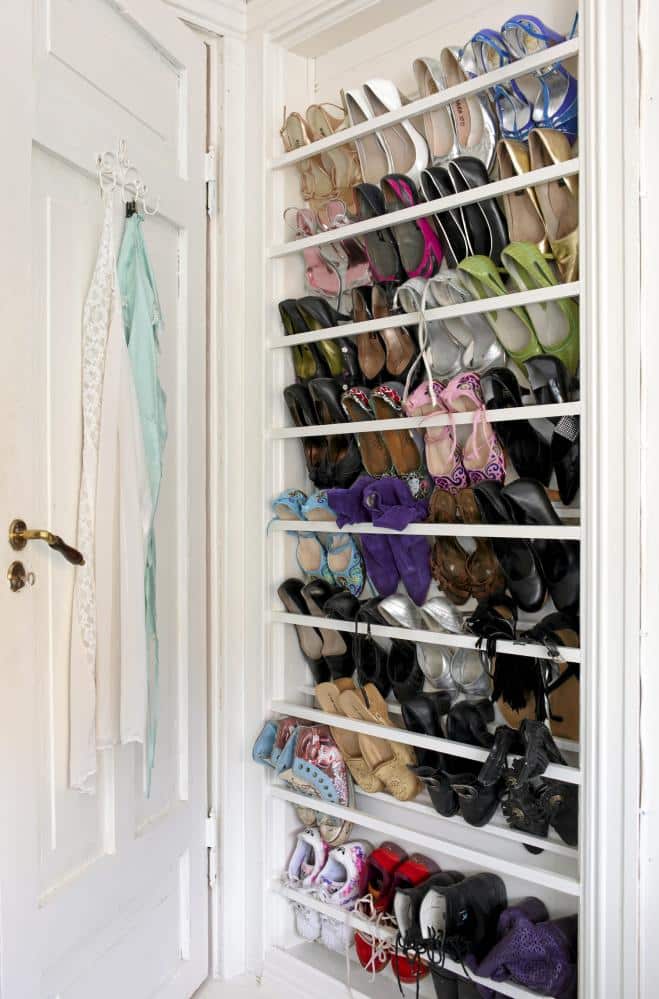 wall mounted shoe racks for closets on 27 Smart Ways To Store Your Shoes Healthy Lifestyle