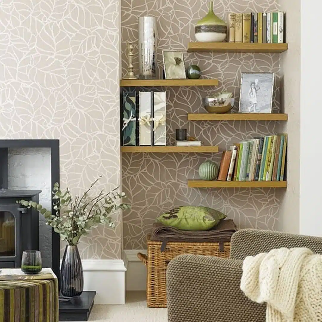 Living Room Wall Shelf Decor Ideas