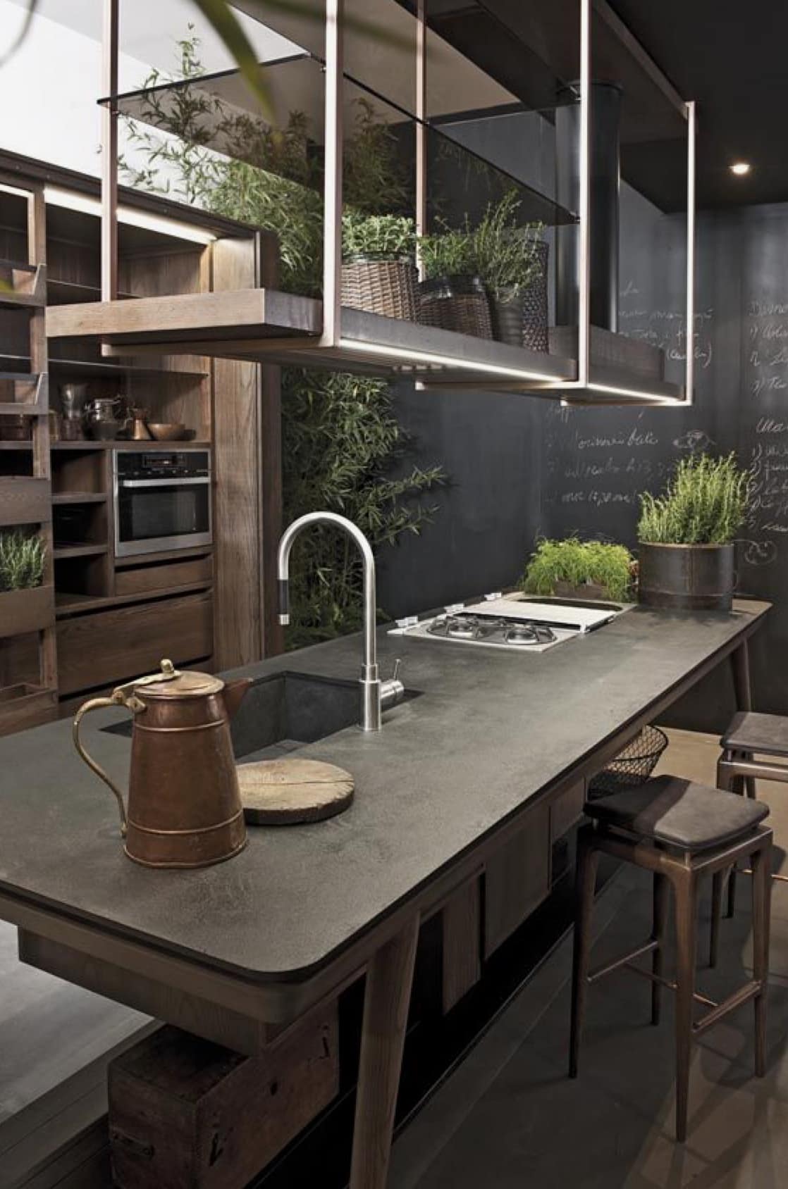 kitchen countertop ideas with dark Cabinets