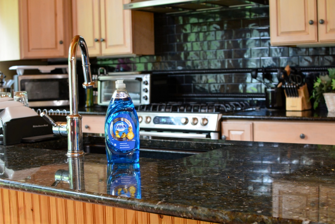 cleaning granite countertops with dawn