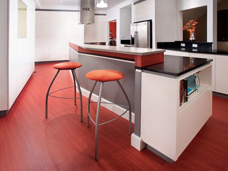 painted white kitchen floors