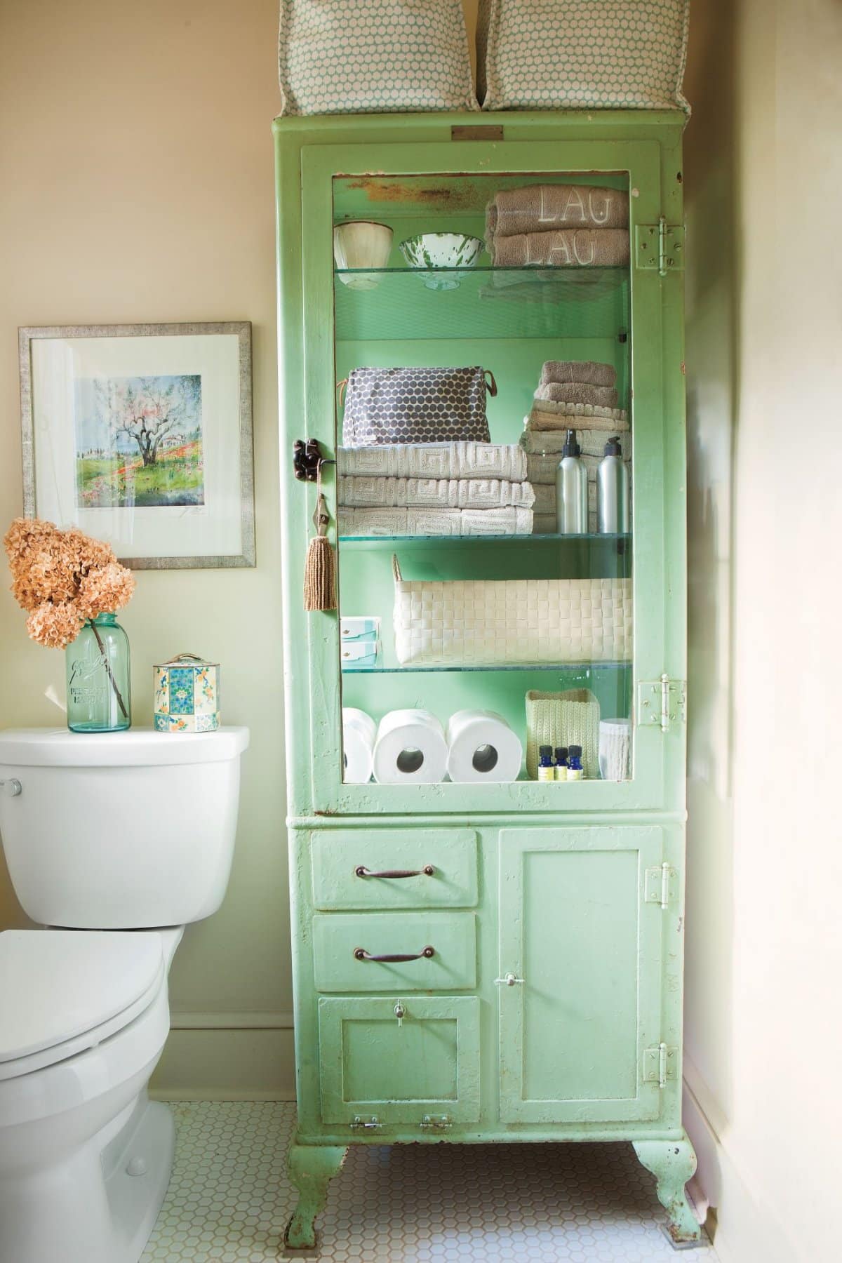 bathroom stand alone cabinet