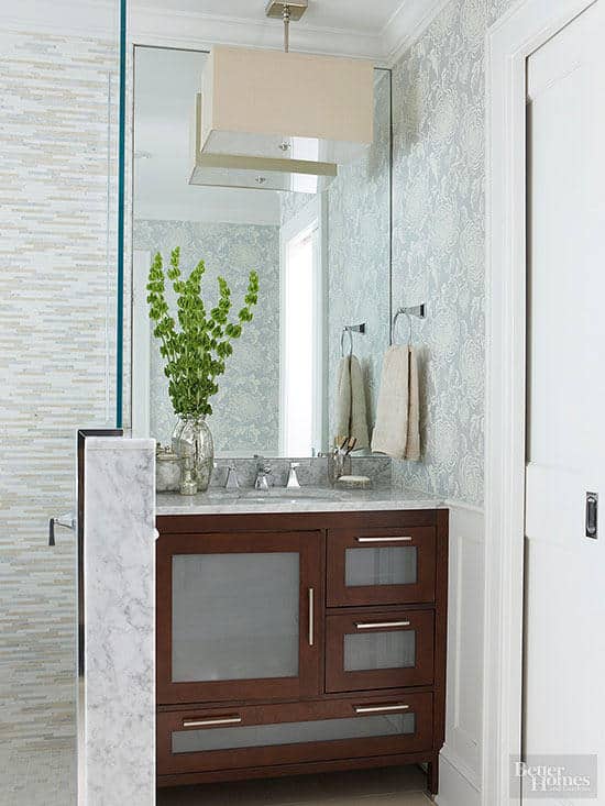 bathroom vanity shelf ideas