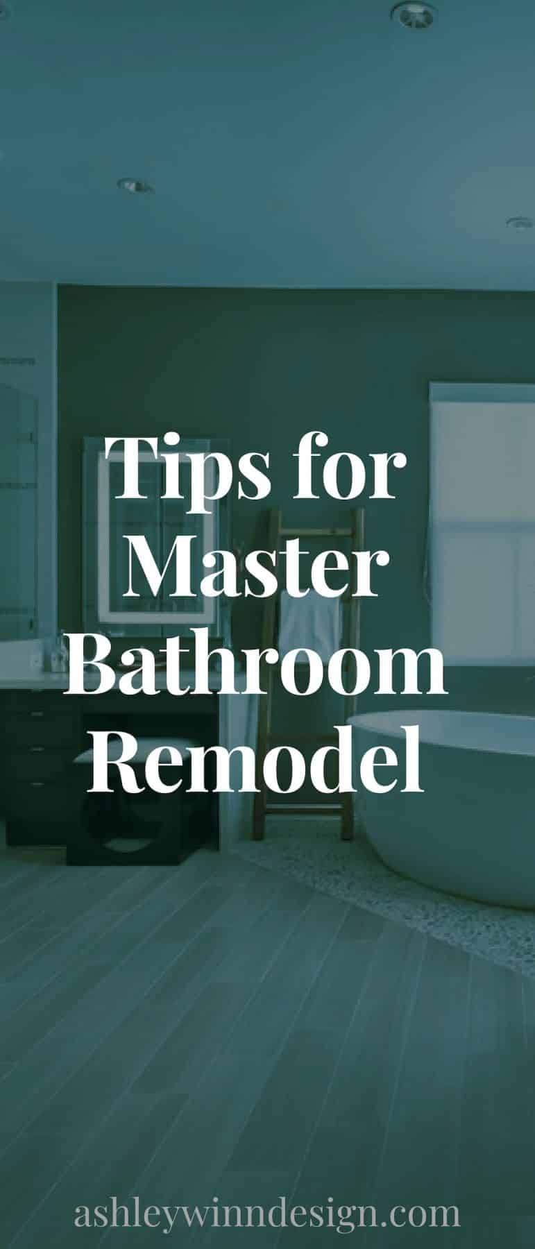 tips for master bathroom remodel