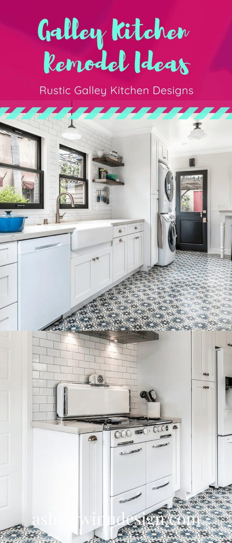 Black and White galley Kitchen