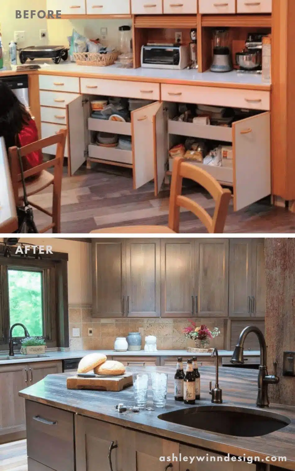 kitchen makeover before and after