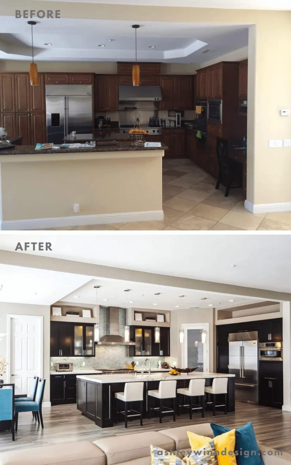 kitchen remodel before and after