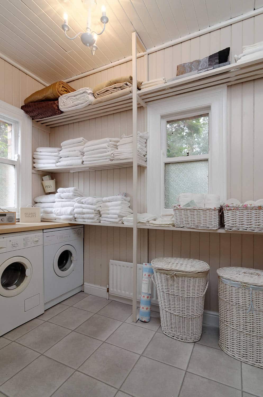 basement laundry room before and after