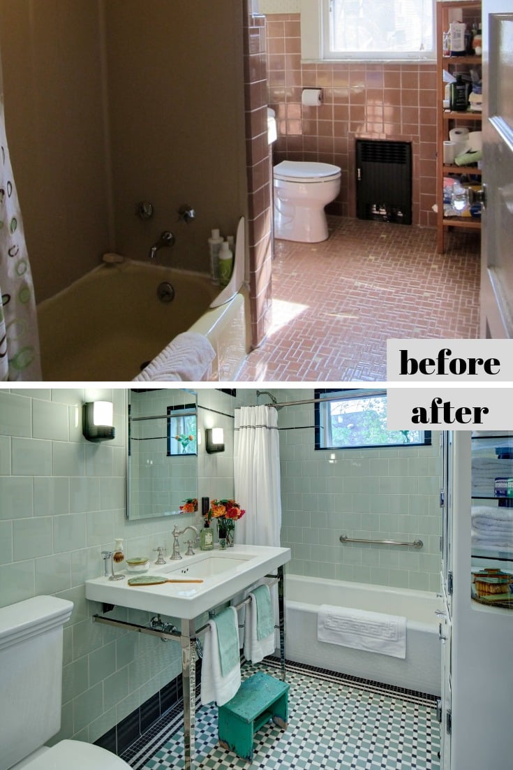 bathroom remodel before and after