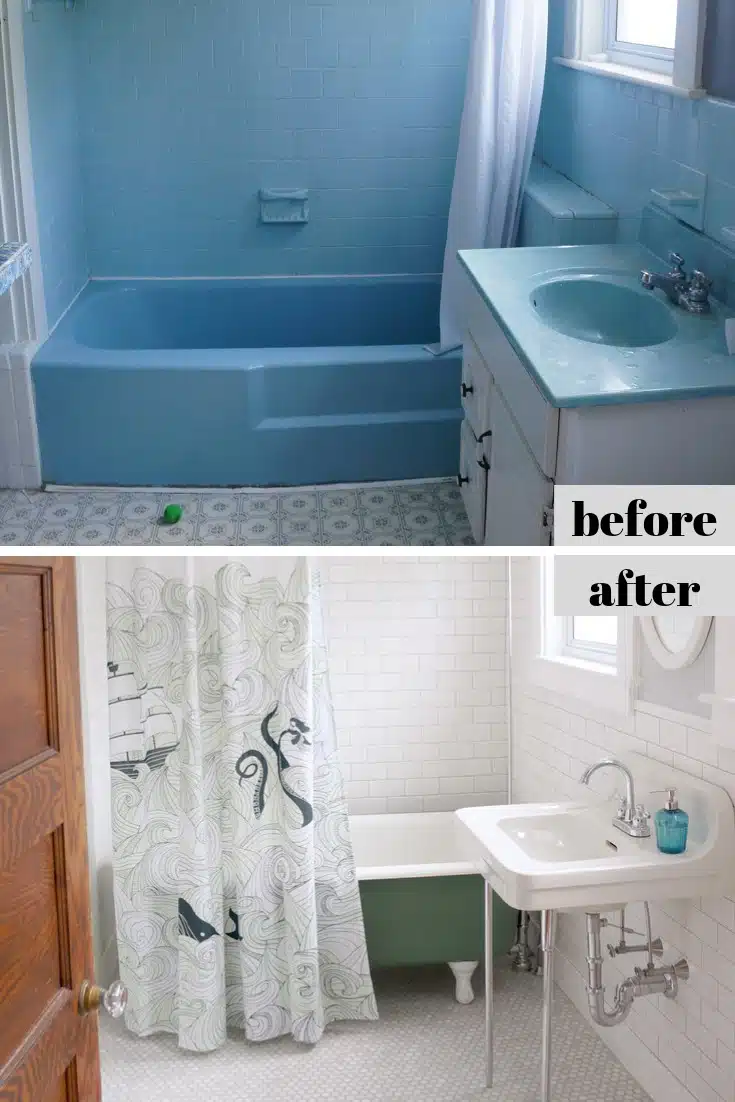 bathroom remodel before and after