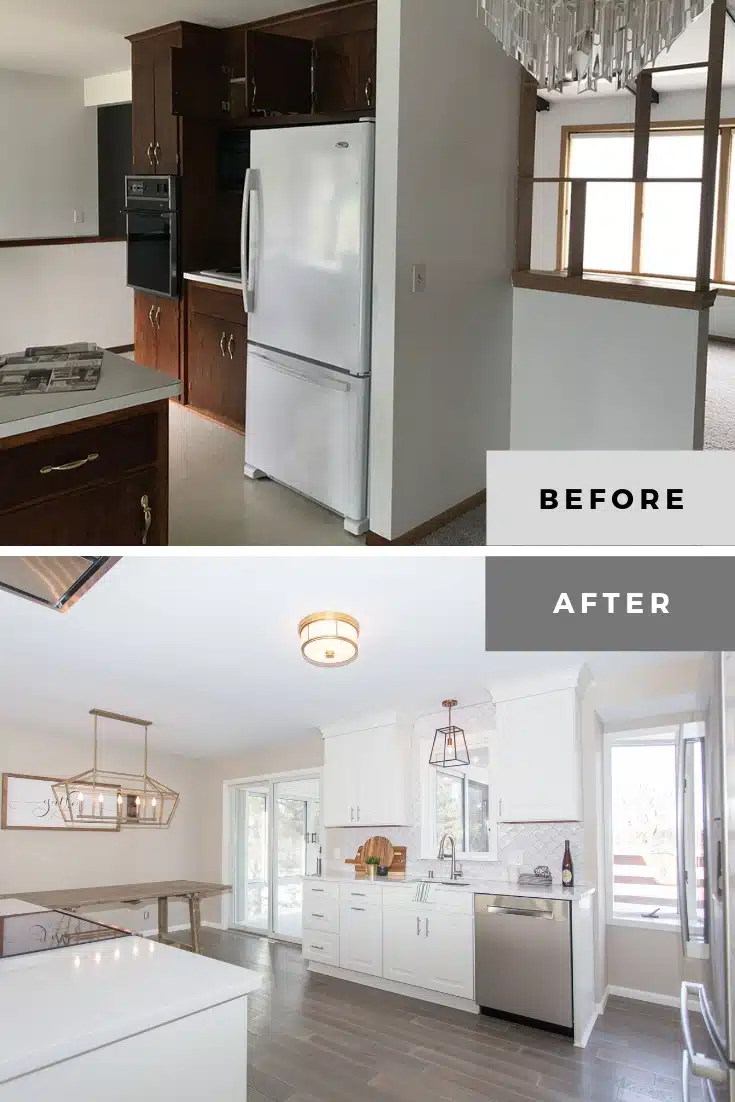 galley kitchen remodel before and after