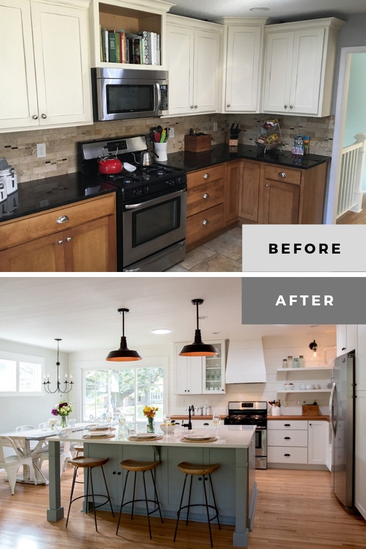 small kitchen remodel before and after