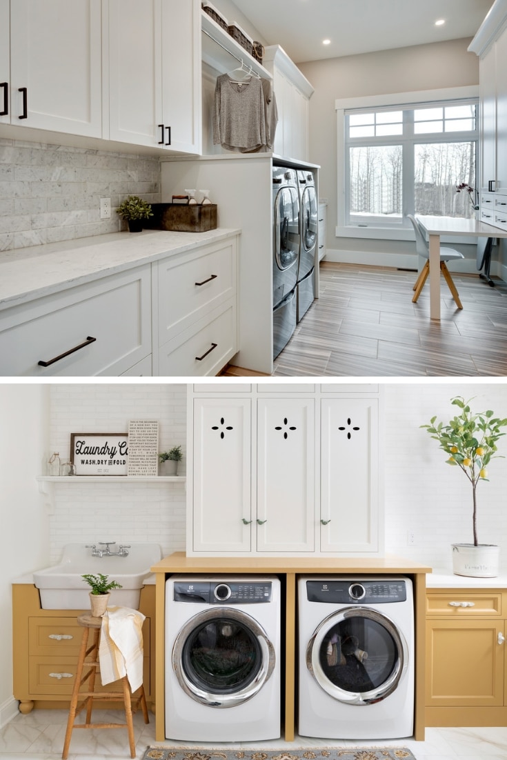 laundry bench on 37 Clever Laundry Room Remodel Ideas And Designs Home Decor