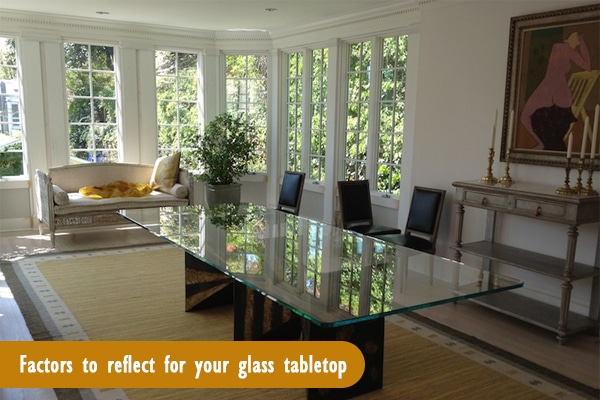glass dining table decor