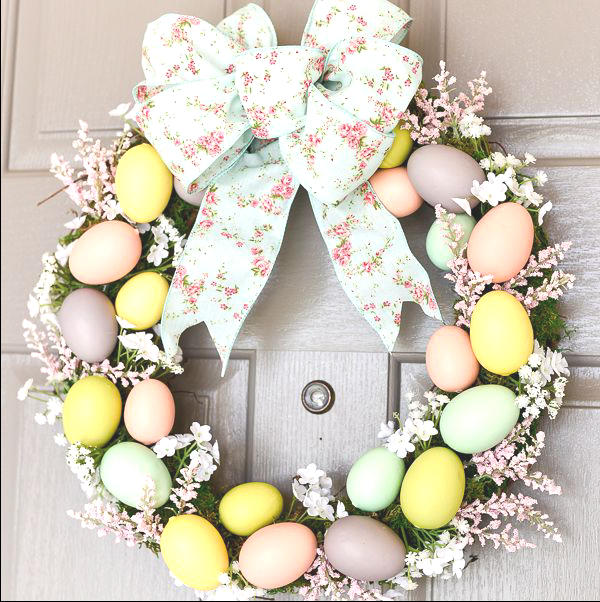 door decoration with flowers