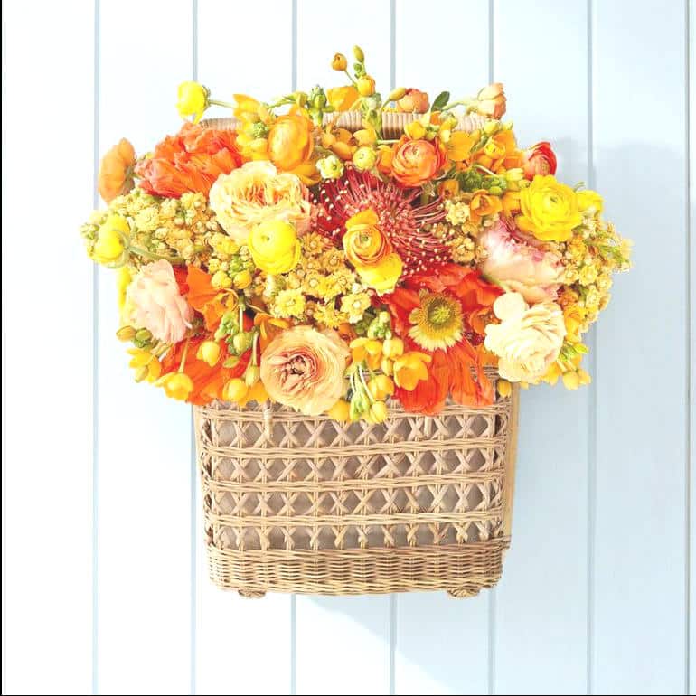 front door basket wreaths