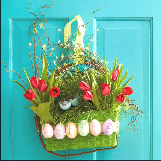 front door decoration for spring