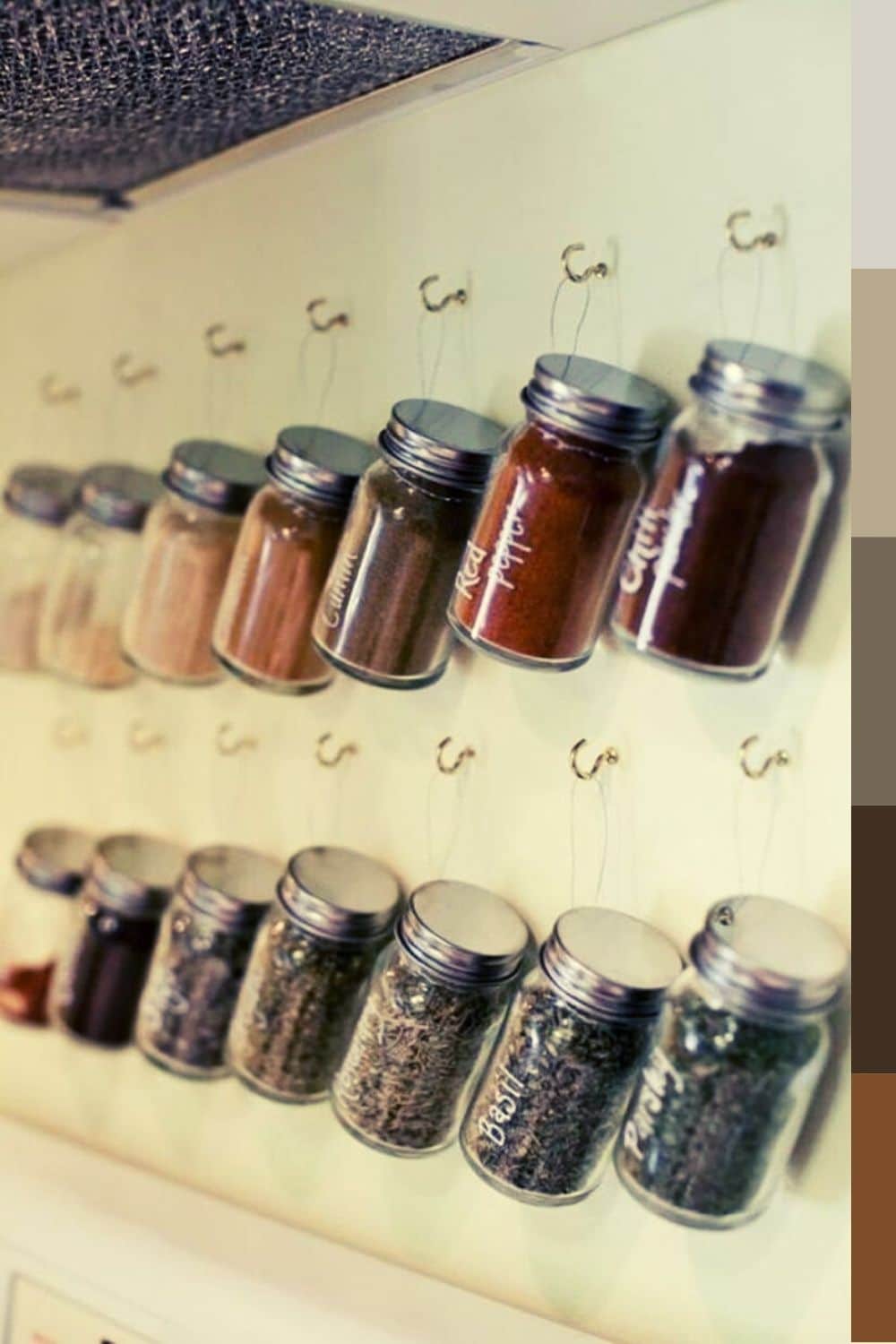 easy diy hanging spice rack