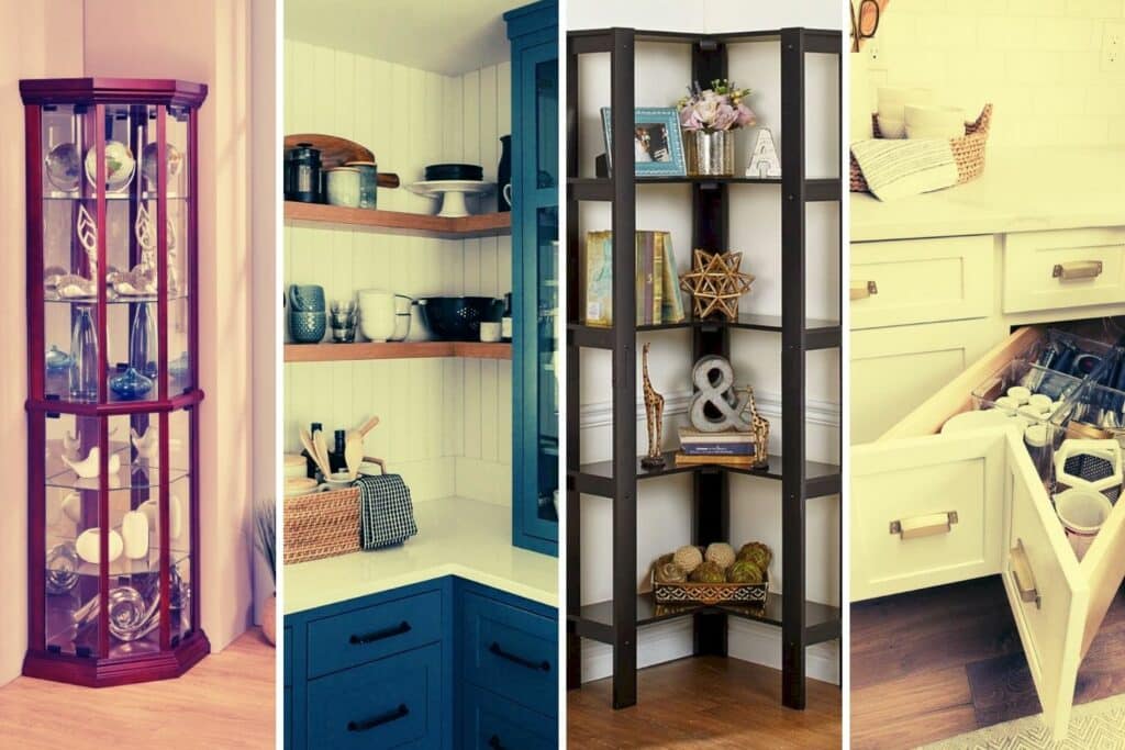 50+ Brilliant Corner Cabinet Ideas (Space-Saving Storage)