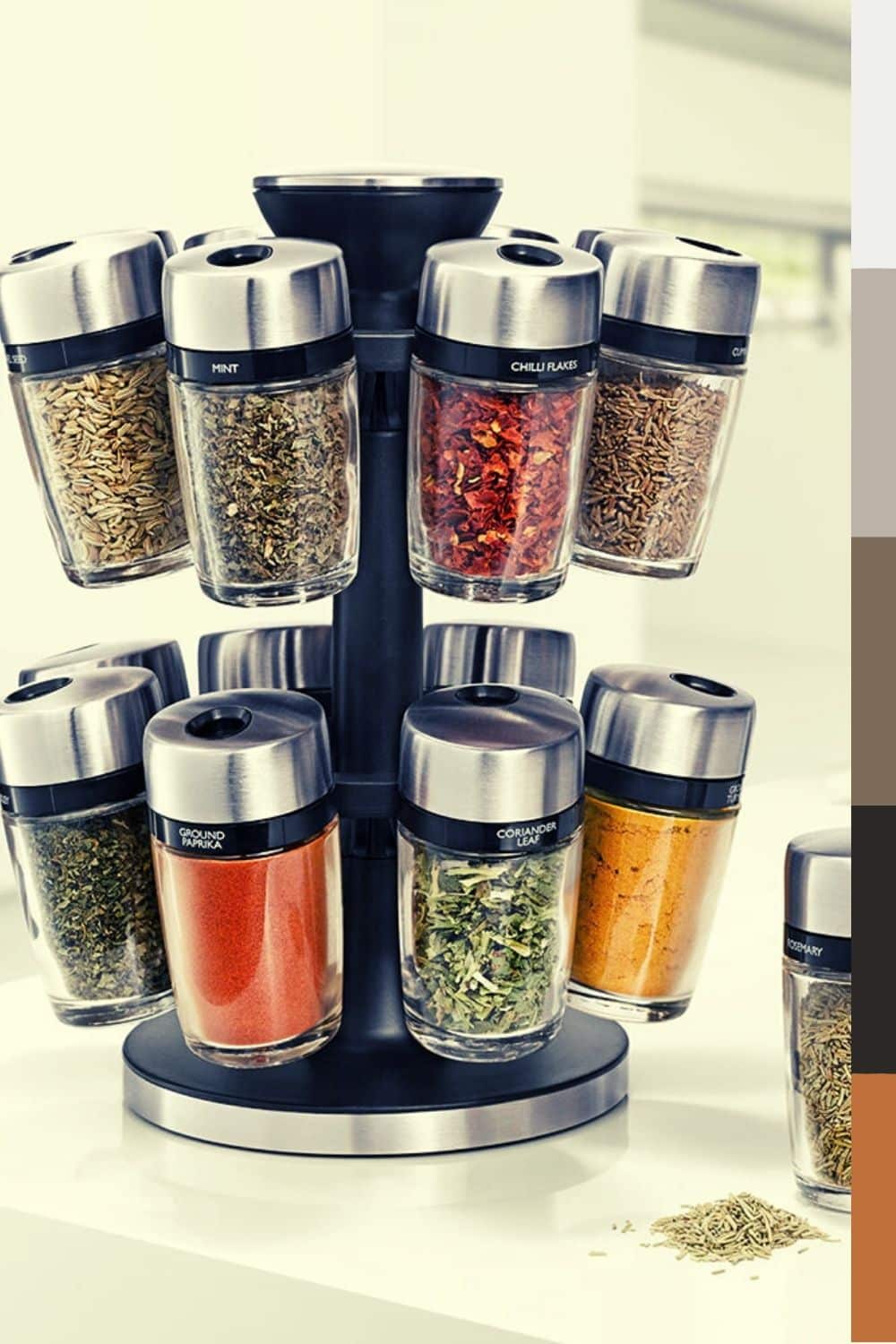 contemporary spinning spice rack