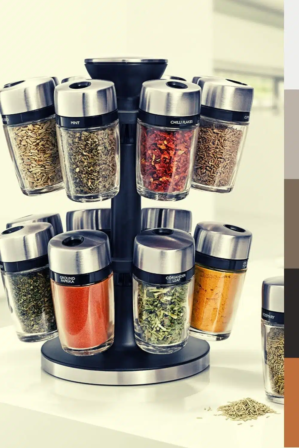 contemporary spinning spice rack