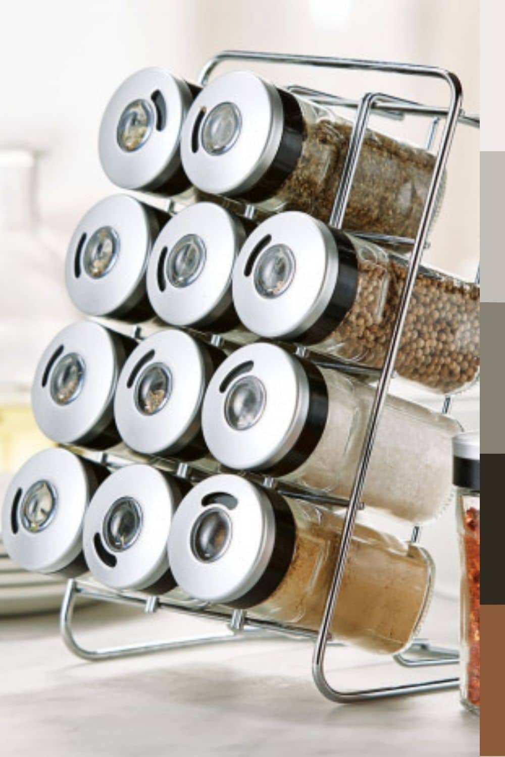 simple countertop spice rack ideas