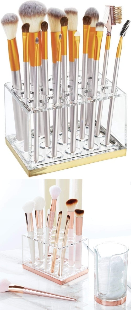 plastic brush makeup storage