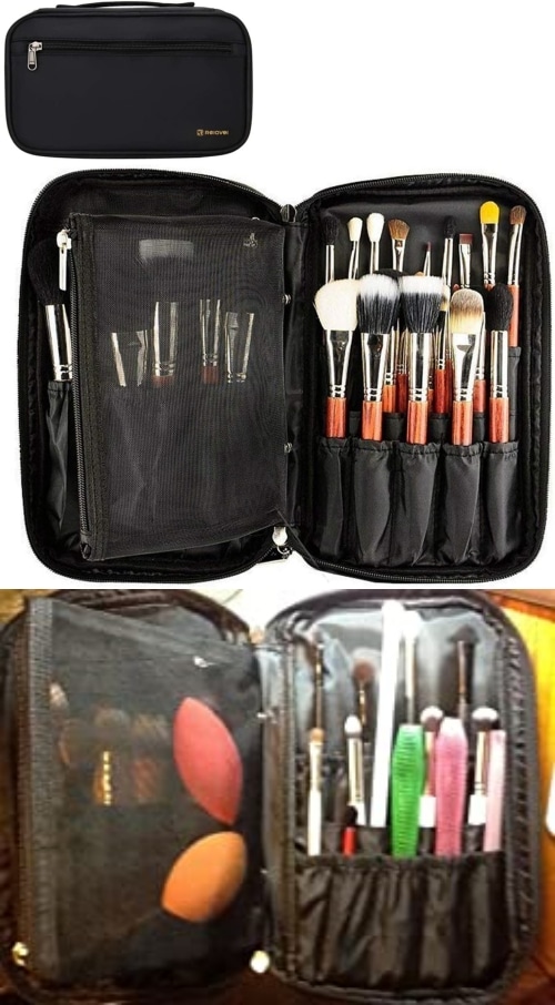 portable brush makeup storage