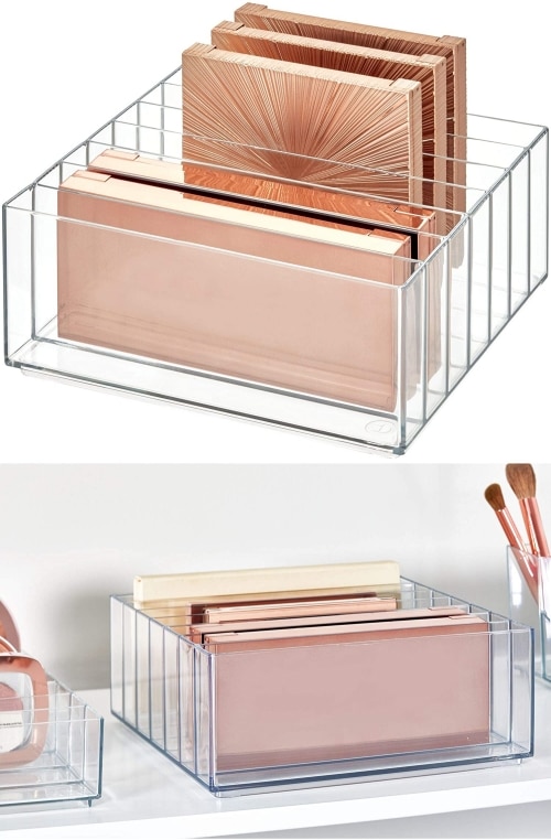 wide makeup palette storage