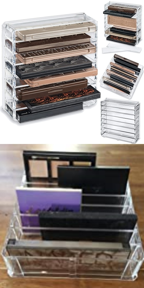 Removable palette makeup storage dividers