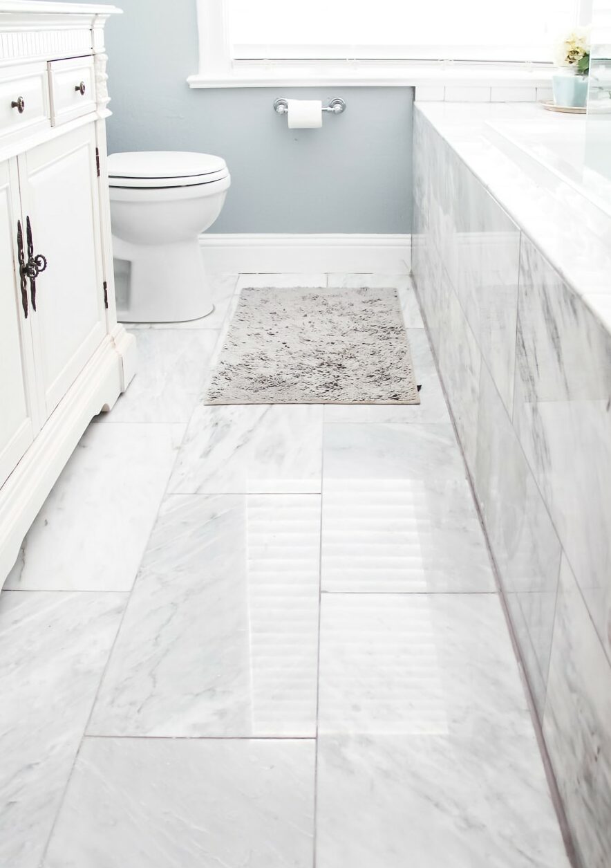 best marble bathroom floor tile