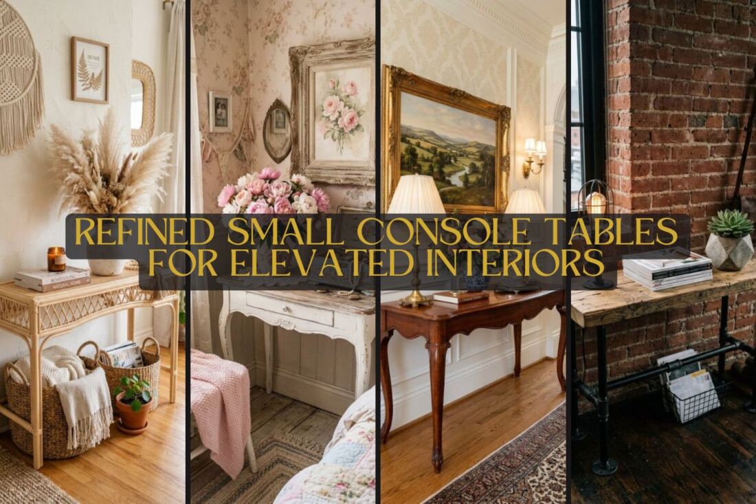32 Refined Small Console Tables for Elevated Interiors