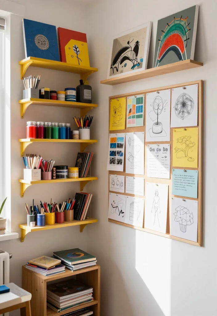 17 Artistic Corner Wall Ideas That Will Inspire Your Inner Designer - 16. Personal Project Corner 1