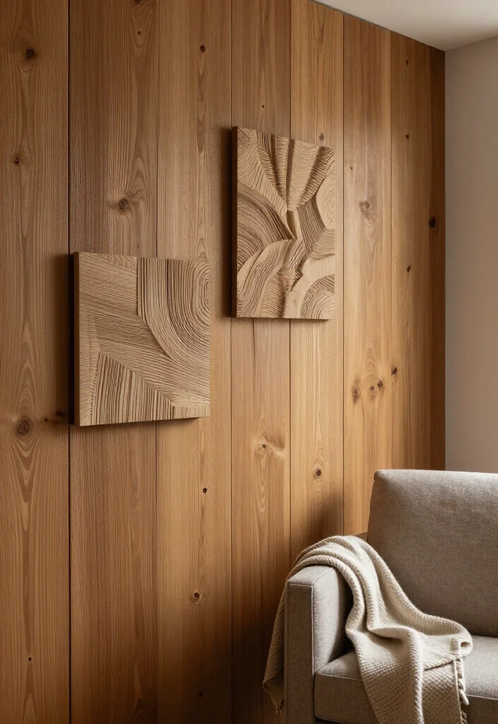 17 Artistic Corner Wall Ideas That Will Inspire Your Inner Designer - 4. Textured Wall Panels 1
