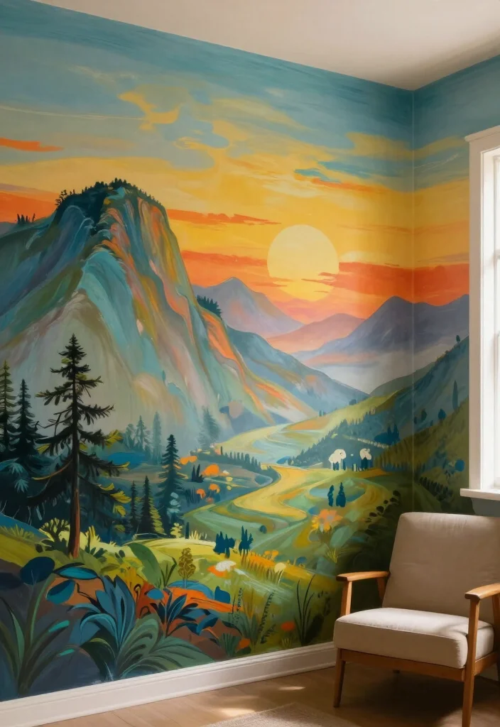 17 Artistic Corner Wall Ideas That Will Inspire Your Inner Designer - 9. Artistic Wall Murals 1