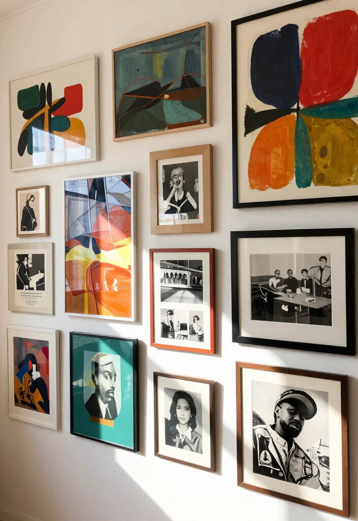 17 Eclectic Gallery Wall Ideas That'll Add a Personal Touch to Any Room (Don't Miss #9!) - 17. Eclectic Art Collage 1