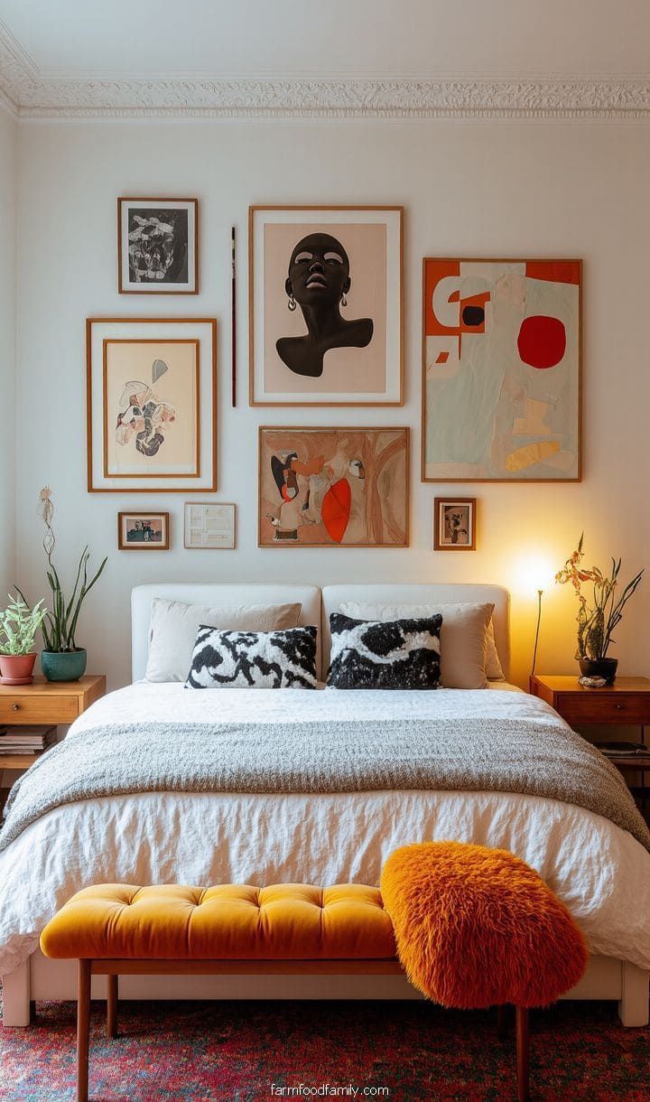 17 Eclectic Gallery Wall Ideas That'll Add a Personal Touch to Any Room (Don't Miss #9!) - 3. Minimalist Meets Eclectic 1