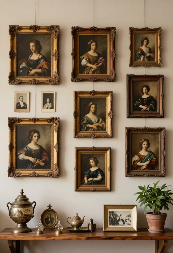 17 Eclectic Gallery Wall Ideas That'll Add a Personal Touch to Any Room (Don't Miss #9!) - 6. Vintage Finds 1
