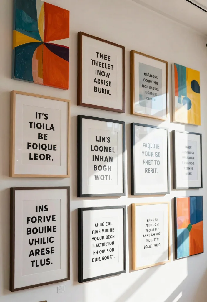 17 Eclectic Gallery Wall Ideas That'll Add a Personal Touch to Any Room (Don't Miss #9!) - 7. Inspirational Quotes 1