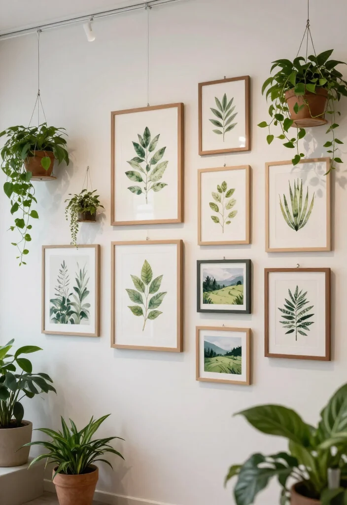 17 Eclectic Gallery Wall Ideas That'll Add a Personal Touch to Any Room (Don't Miss #9!) - 8. Nature-Inspired Decor 1