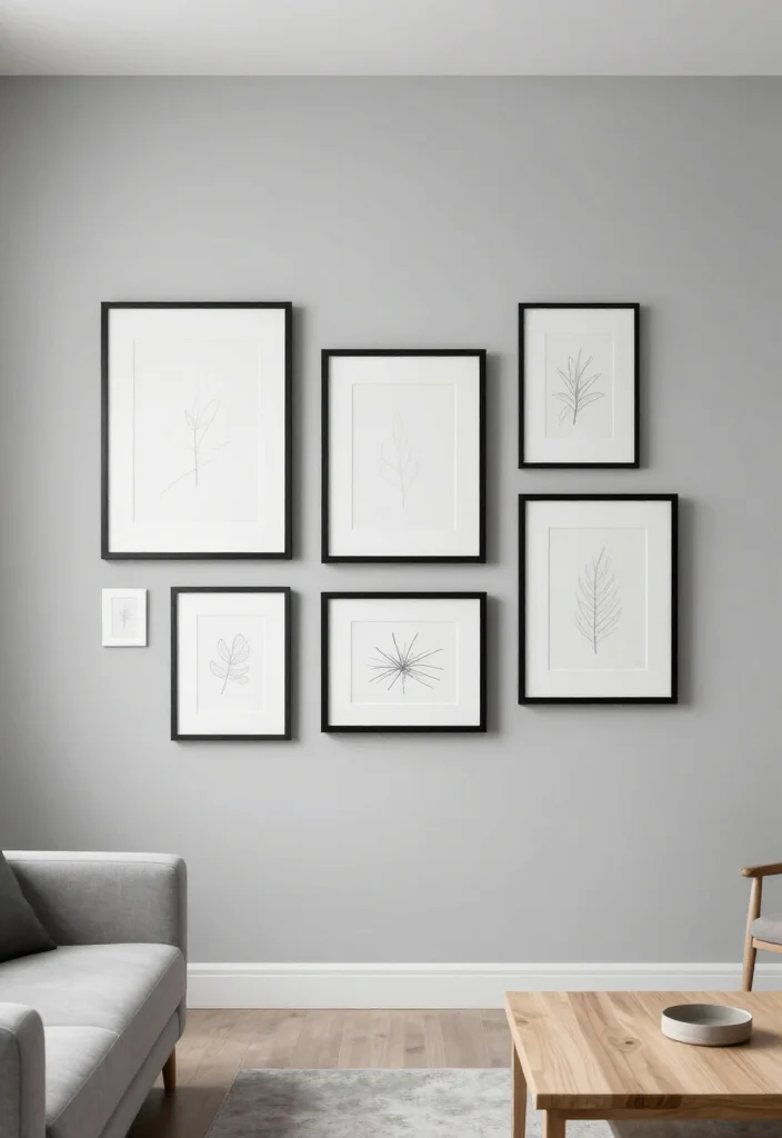 19 Fun Gallery Wall Ideas to Elevate Your Home Decor Game (Don't Miss #8!) - 3. Minimalist Approach 1