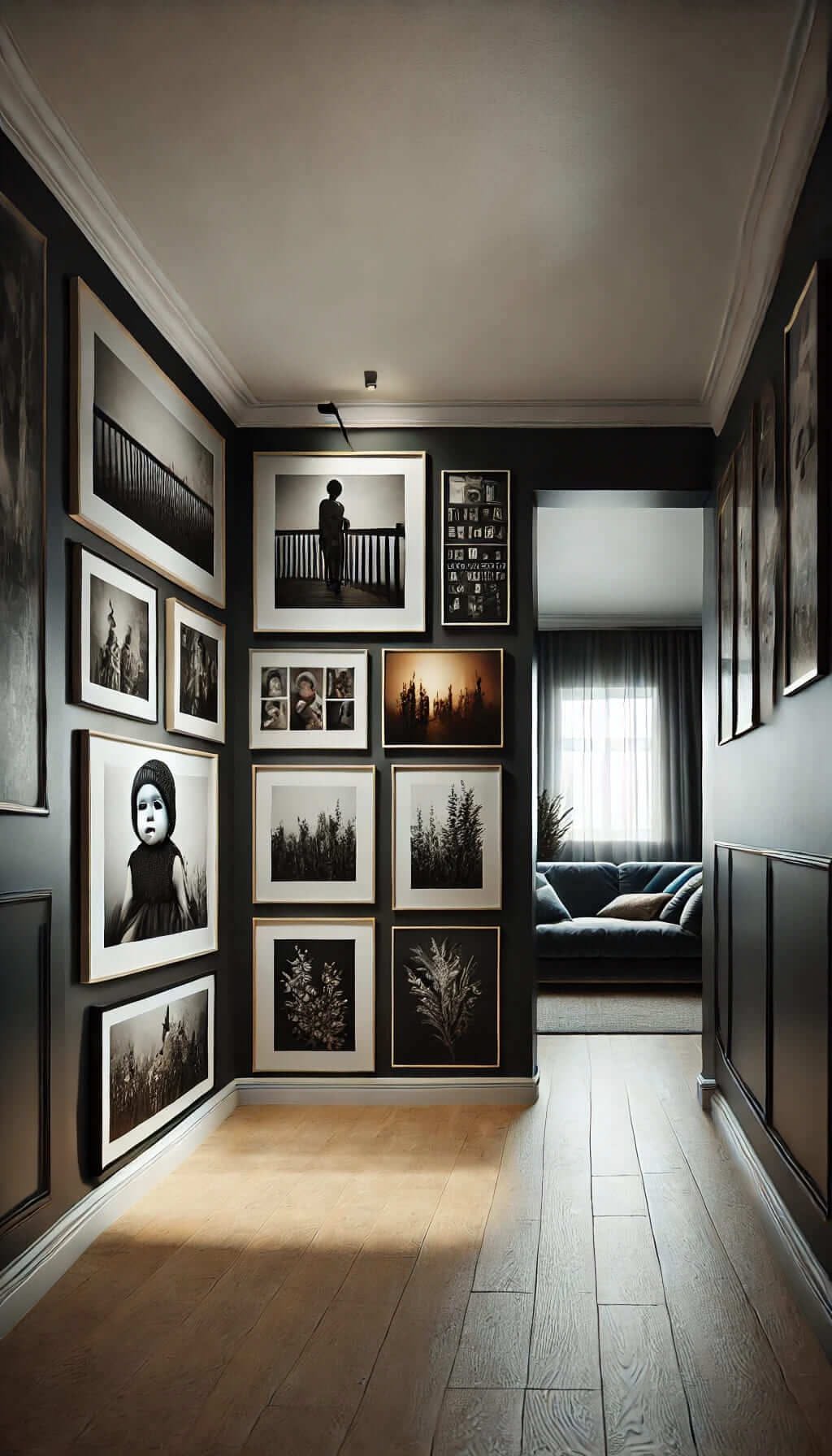 19 Fun Gallery Wall Ideas to Elevate Your Home Decor Game (Don't Miss #8!) - 7. Black and White Elegance 1
