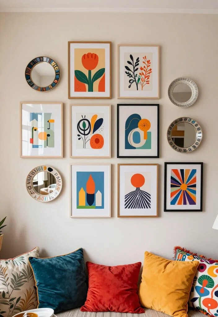 19 Modern Smallwoods Gallery Wall Ideas That Will Leave Guests in Awe! - 11. Artistic Collage 1