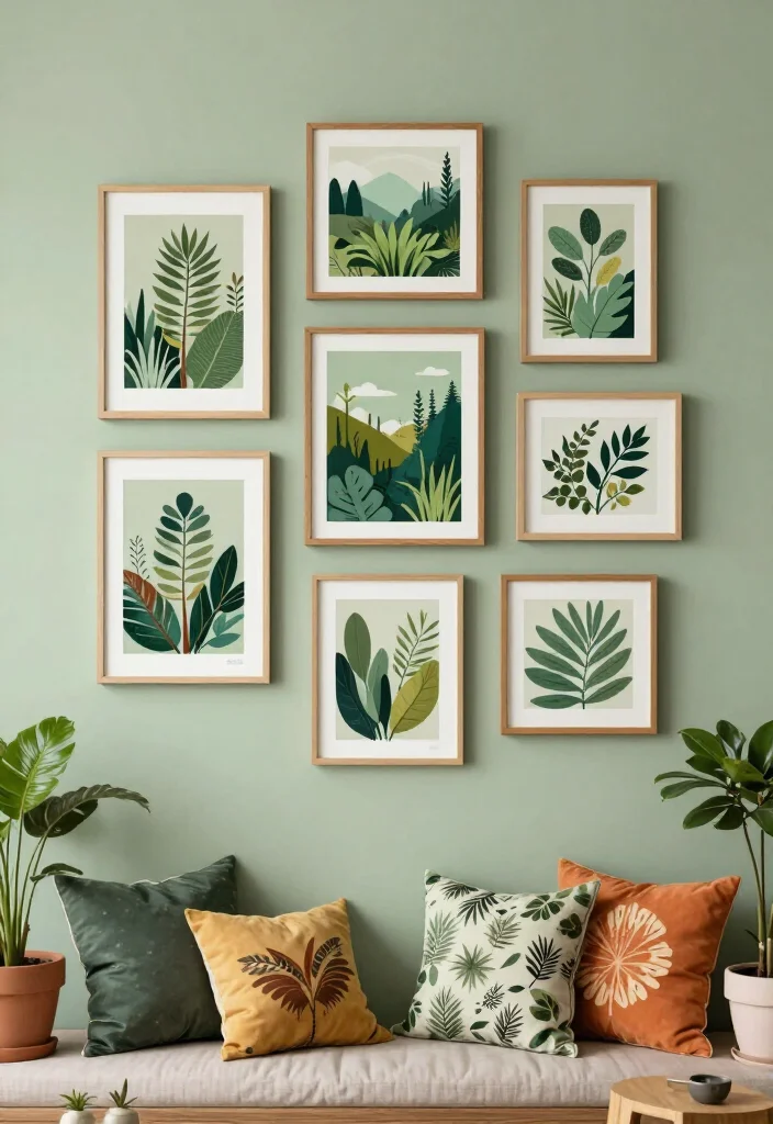 19 Modern Smallwoods Gallery Wall Ideas That Will Leave Guests in Awe! - 12. Bringing the Outdoors In 1