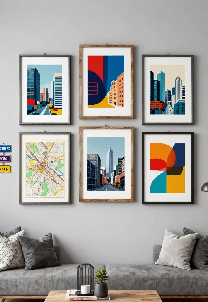 19 Modern Smallwoods Gallery Wall Ideas That Will Leave Guests in Awe! - 15. Urban Edge 1