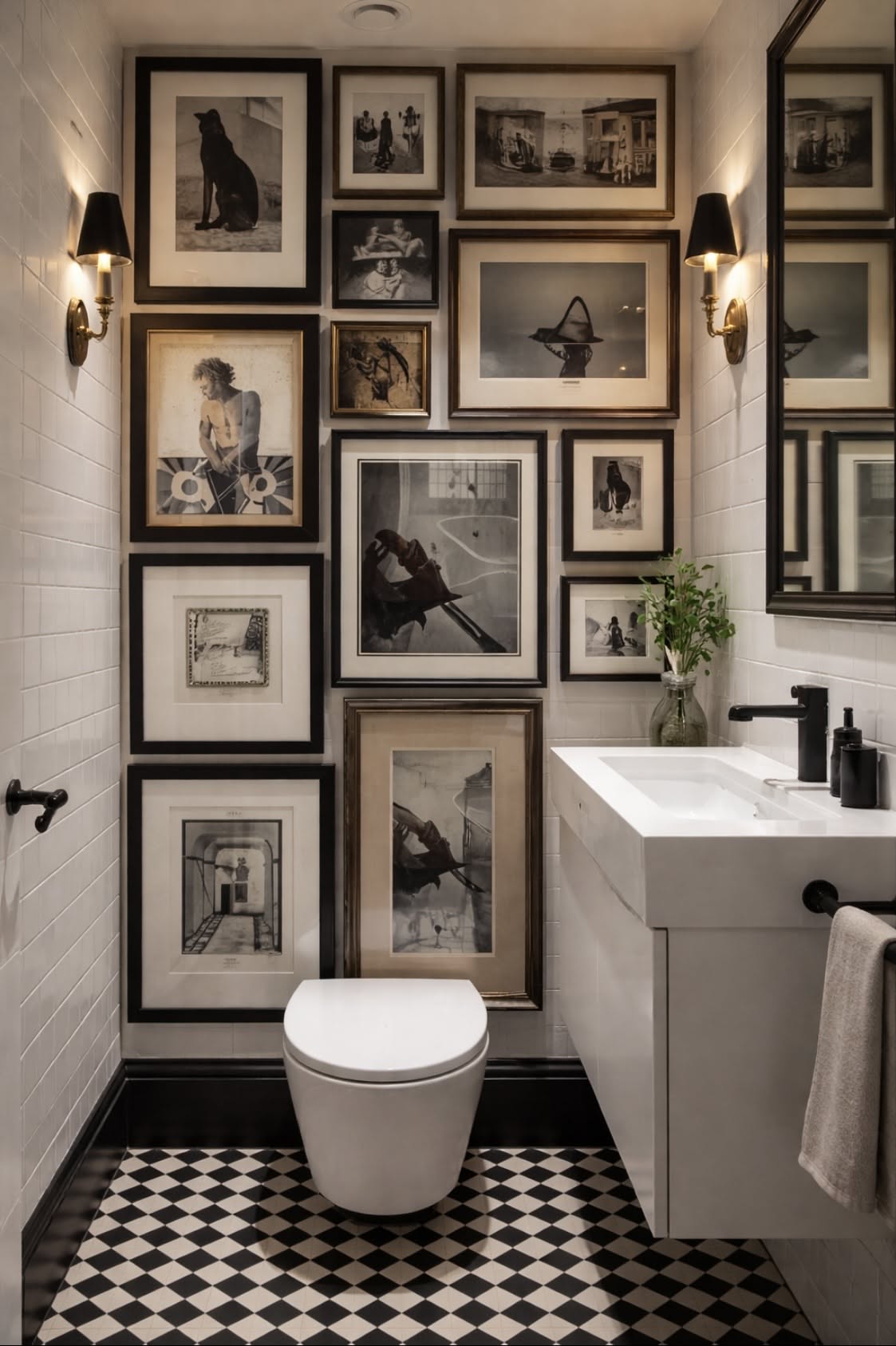 19 Modern Smallwoods Gallery Wall Ideas That Will Leave Guests in Awe! - 3. Monochrome Magic 1