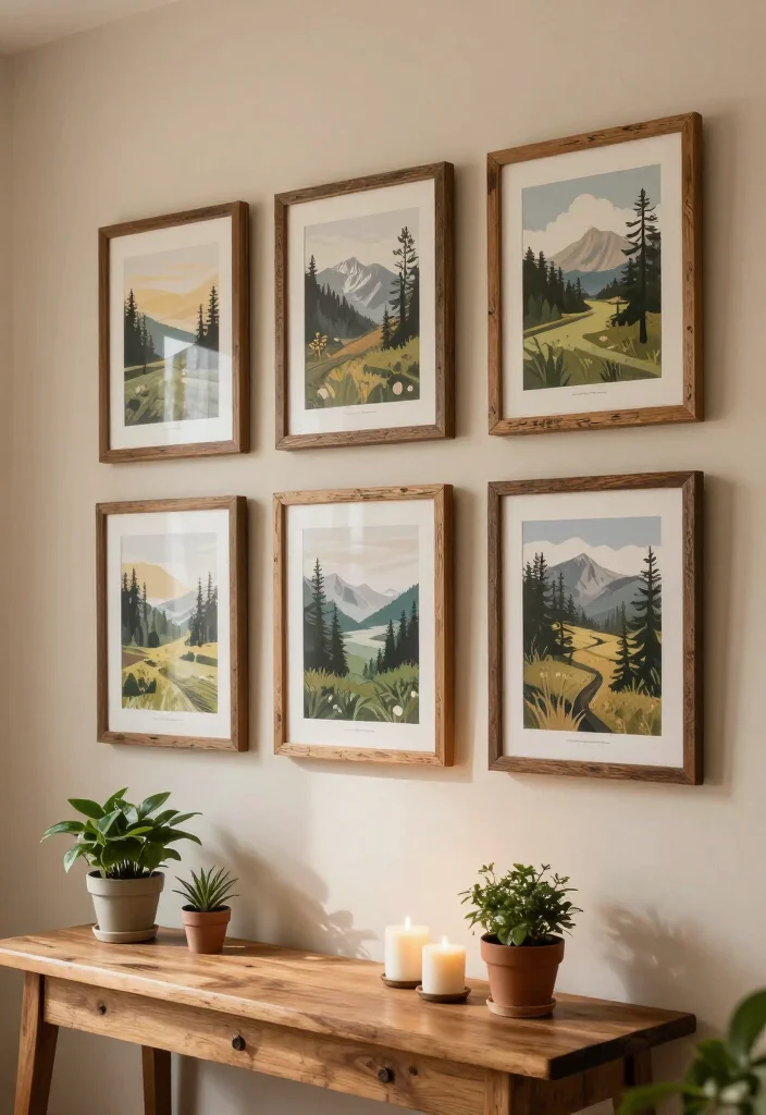 19 Modern Smallwoods Gallery Wall Ideas That Will Leave Guests in Awe! - 4. Rustic Charm 1