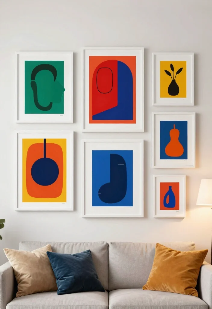 19 Modern Smallwoods Gallery Wall Ideas That Will Leave Guests in Awe! - 5. Bold Statements with Large Prints 1