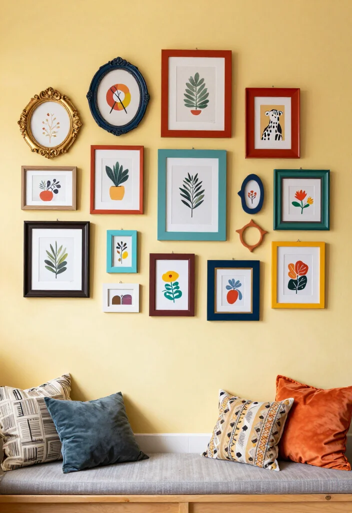 19 Modern Smallwoods Gallery Wall Ideas That Will Leave Guests in Awe! - 6. Frames with Flair 1