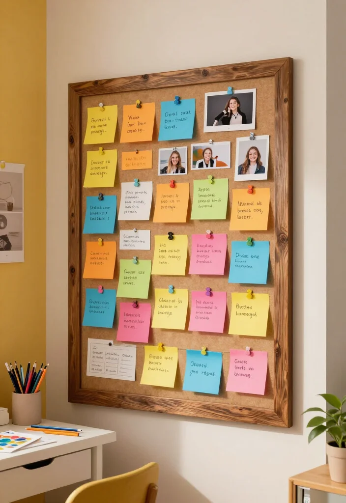 20 Creative Corner Wall Decor Ideas You Won't Believe Exist! - 19. Interactive Bulletin Board 1